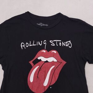 The Rolling Stones Casual Pullover Graphic T-Shirt Adult Mens Size Small S Black